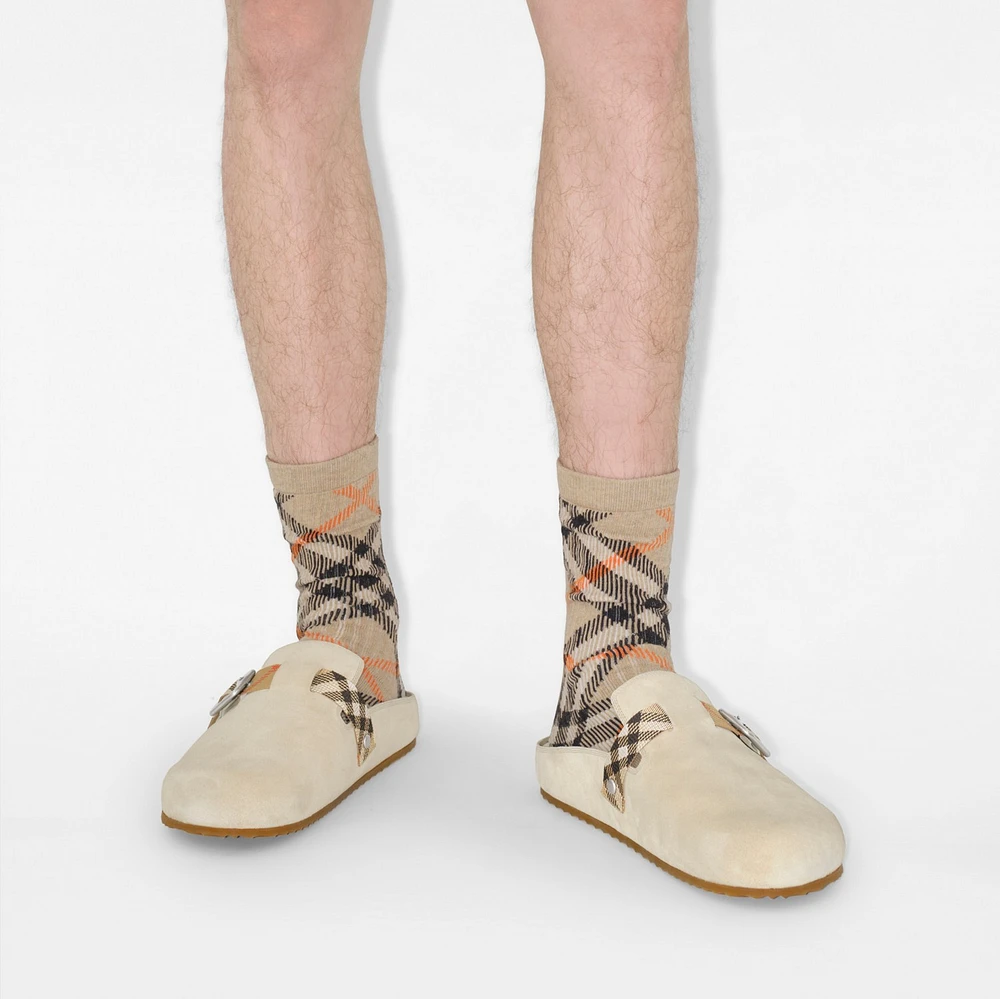 Suede Urchin Clogs in Bake - Men | Burberry® Official