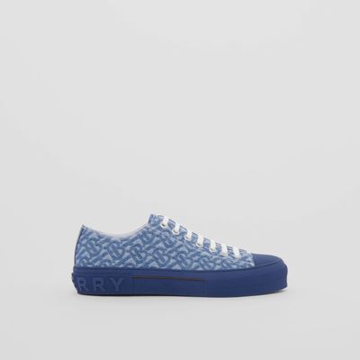 Monogram Denim Sneakers Blue - Men | Burberry® Official