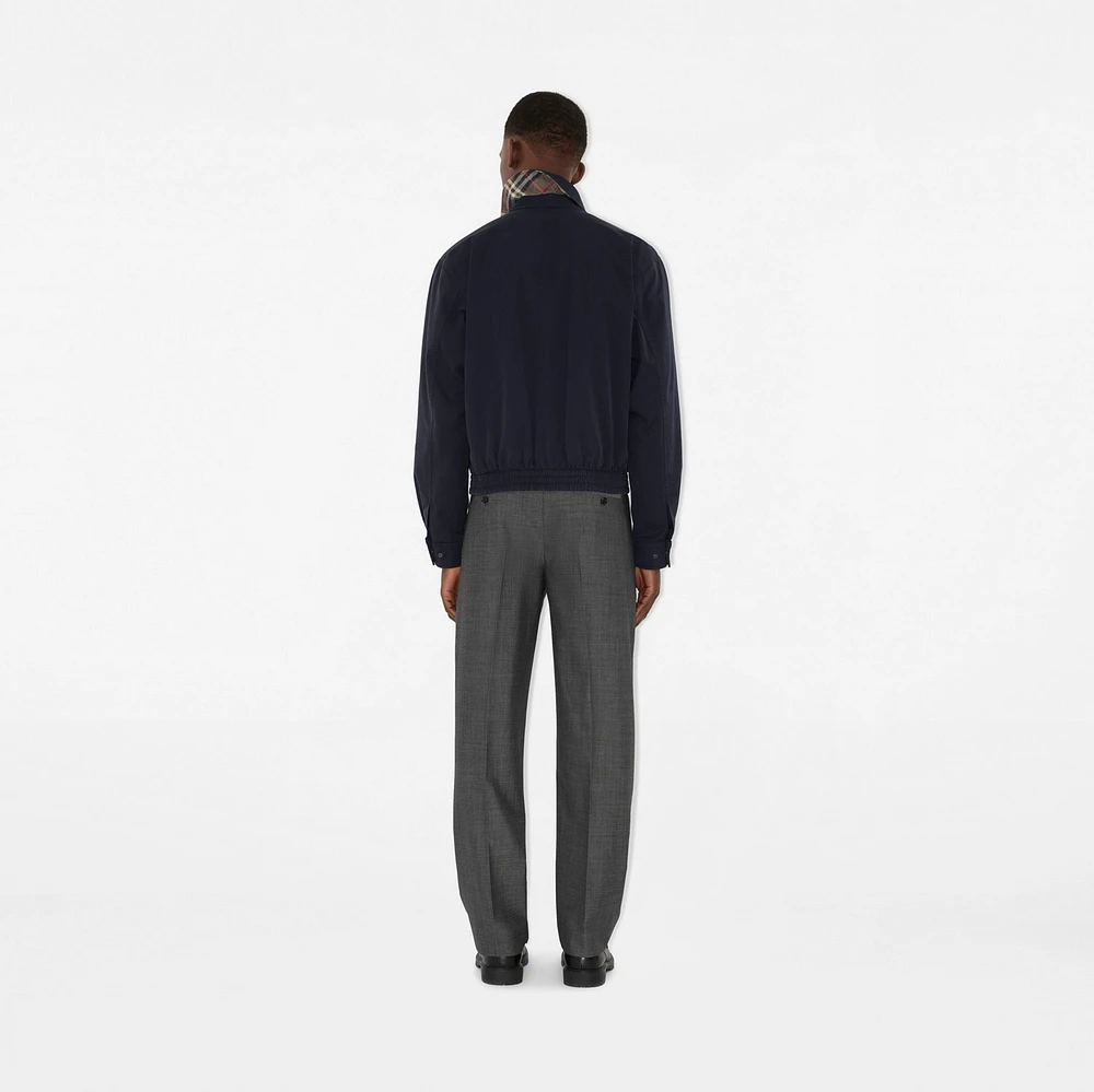 Gabardine Harrington Jacket in Navy - Men | Burberry® Official