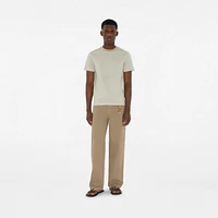 Striped Cotton T-shirt in Skylark - Men | Burberry® Official