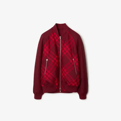 Reversible Check Bomber Jacket in Ripple - Men | Burberry® Official