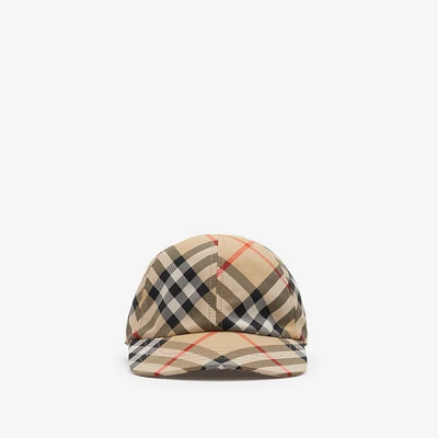 Check Baseball Cap in Sand - Children | Burberry® Official