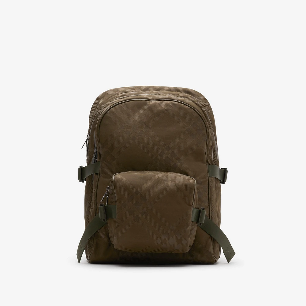 Check Jacquard Backpack in Military - Men | Burberry® Official