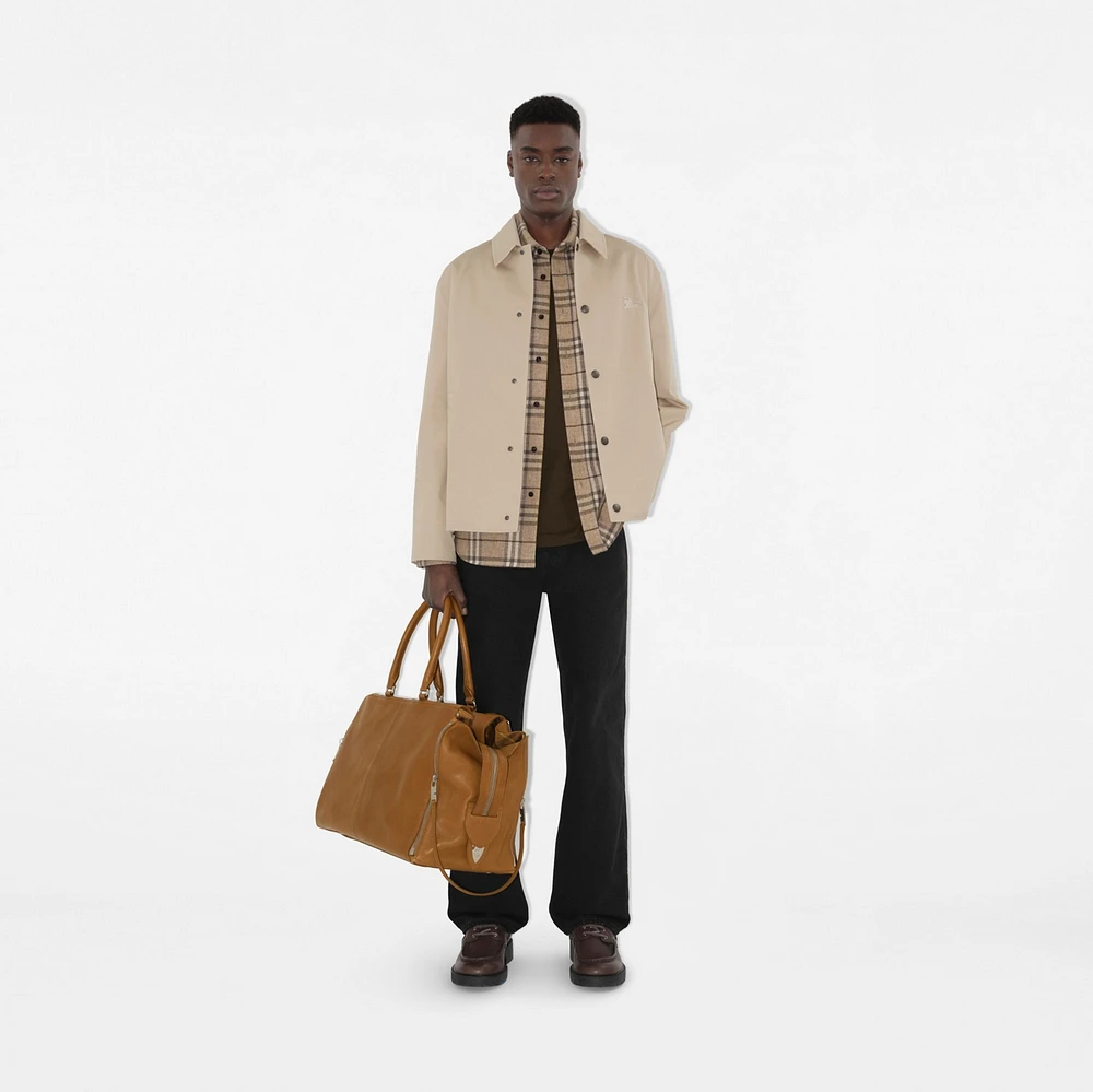 Gabardine Jacket in Fossil - Men | Burberry® Official