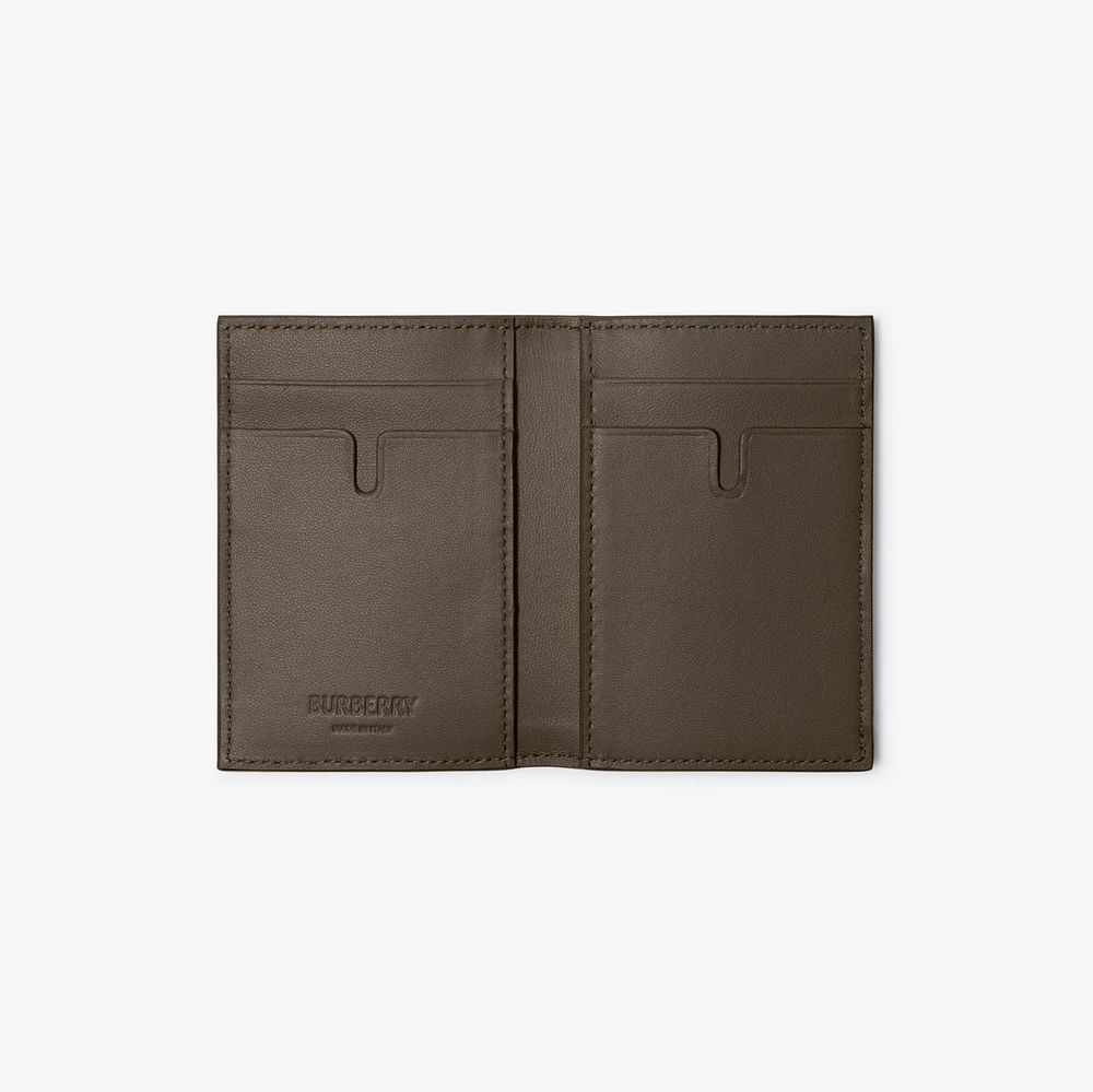 Check Folding Card Case in Sand - Men | Burberry® Official