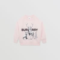 Animal Kingdom Embroidered Cotton Sweatshirt Frosty Pink | Burberry® Official