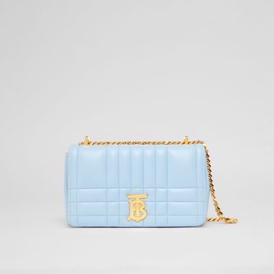 Quilted Leather Small Lola Bag in Pale Blue - Women | Burberry® Official