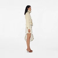 Cropped Cotton Blend Trench Jacket in Alpine - Women, Tropical Gabardine | Burberry® Official