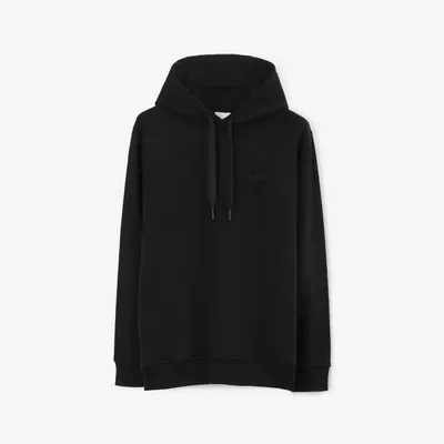 Check EKD Cotton Hoodie in Black - Men | Burberry® Official