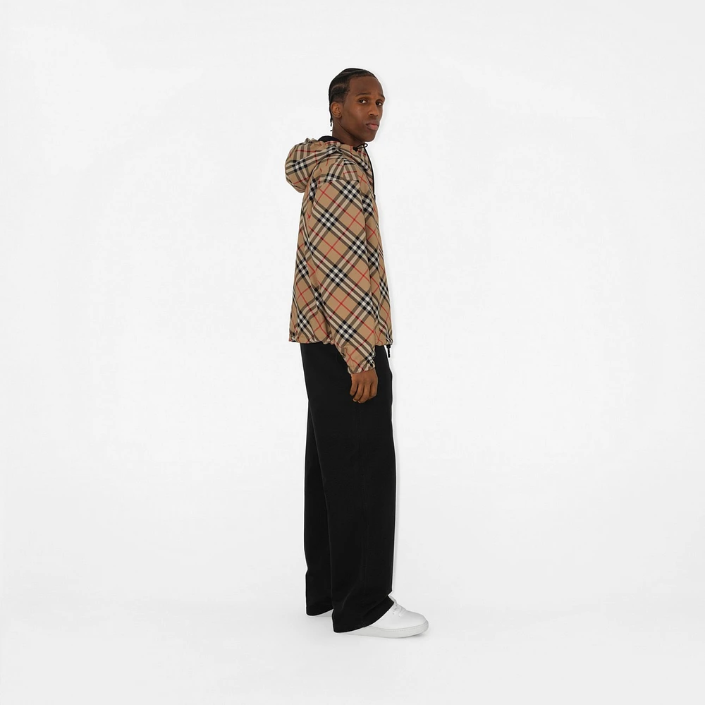 Reversible Check Jacket in Sand - Men | Burberry® Official