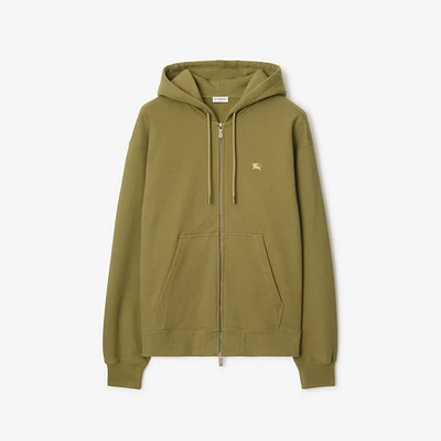 Cross Stitch EKD​ Cotton Zip Hoodie in Estate - Men | Burberry® Official