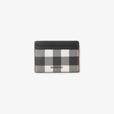 Check Card Case in Dark birch brown - Men, Canvas | Burberry® Official