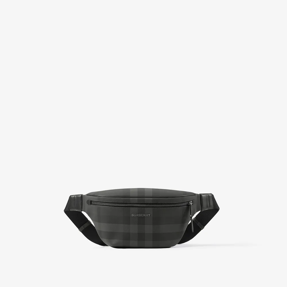 Cason Belt Bag in Charcoal - Men, Canvas | Burberry® Official