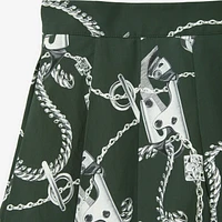 Knight Hardware Taffeta Shorts in Silver/green - Women, Nylon | Burberry® Official