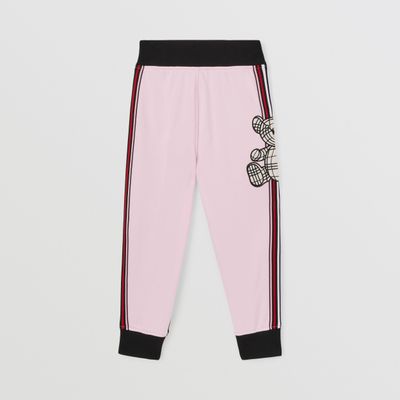 Thomas Bear Appliqué Cotton Jogging Pants Pale Candy Pink | Burberry® Official