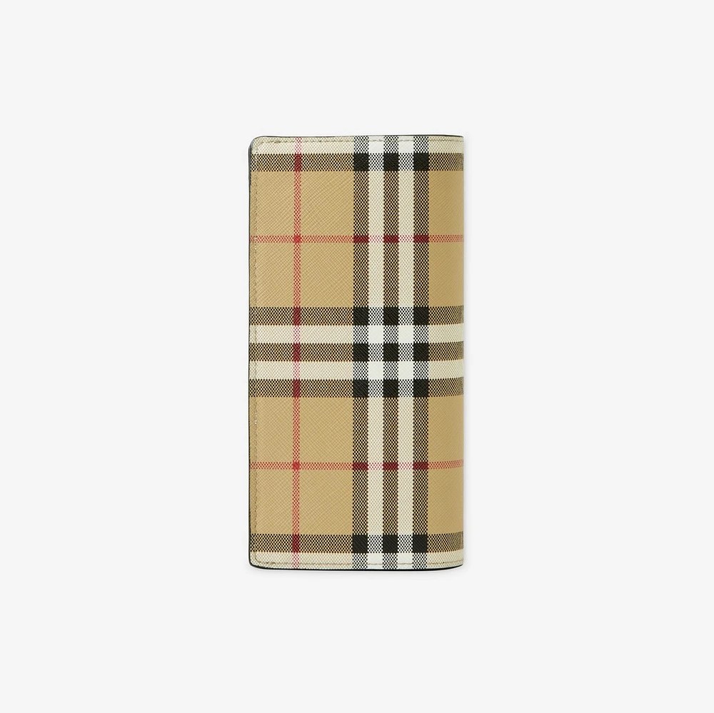 Check Continental Wallet in Archive beige - Men, Canvas | Burberry® Official