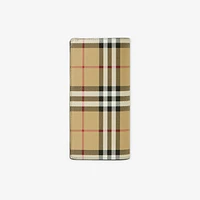 Check Continental Wallet in Archive beige - Men, Canvas | Burberry® Official