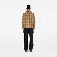 Reversible Check Hooded Jacket in Sand - Men | Burberry® Official