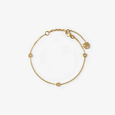 Shield Chain Bracelet in Gold/clear - Women | Burberry® Official