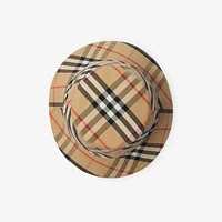 Reversible Gabardine Bucket Hat in Black/sand - Men | Burberry® Official