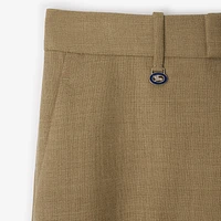 Wool Tailored Trousers in Linden/mountain - Women | Burberry® Official