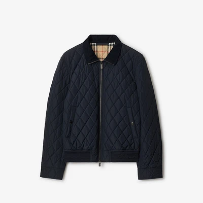 Quilted Nylon Jacket in Navy - Men | Burberry® Official