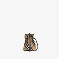 Check Drawstring Pouch​ in Sand - Women | Burberry® Official