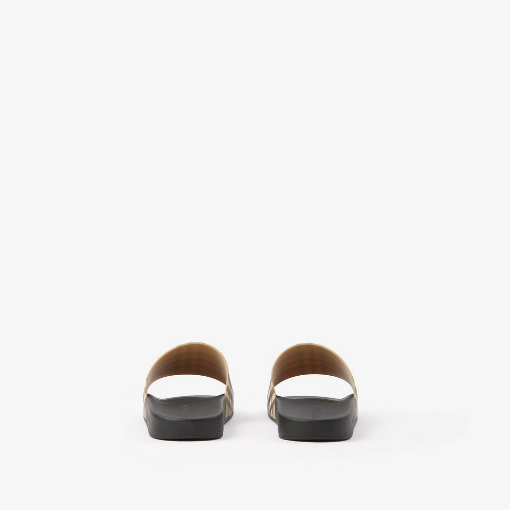 Check Slides in Archive beige - Men | Burberry® Official