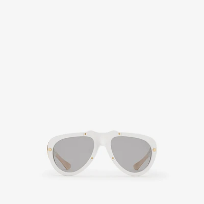 Shield Mask Sunglasses in White | Burberry® Official