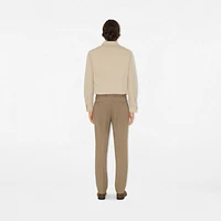 Wool Tailored Trousers in Puddle - Men | Burberry® Official