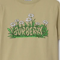 Daisy Logo Cotton T-shirt in Hunter | Burberry® Official
