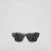 Square Frame Sunglasses in Black/white - Men | Burberry® Official