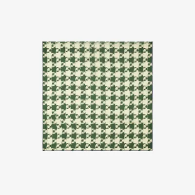 Houndstooth Silk Scarf in Ivy/sherbet | Burberry® Official