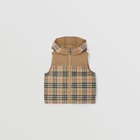 Reversible Check Hooded Puffer Gilet Archive Beige | Burberry® Official