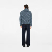 Reversible Check Hooded Jacket in Pewter - Men | Burberry® Official