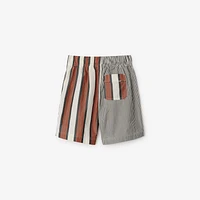 Striped Cotton Shorts in Multicolour | Burberry® Official