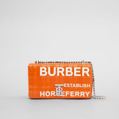 Horseferry Print Quilted Small Lola Bag in Orange - Women | Burberry® Official