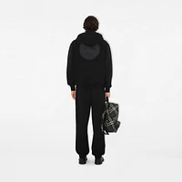EKD Badge Cotton Zip Hoodie in Black - Men | Burberry® Official