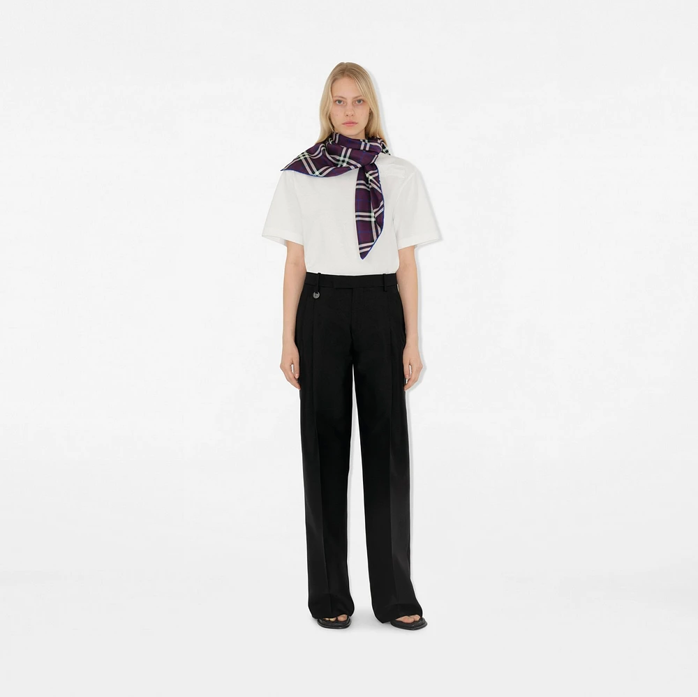 Check Silk Scarf in Pansy | Burberry® Official