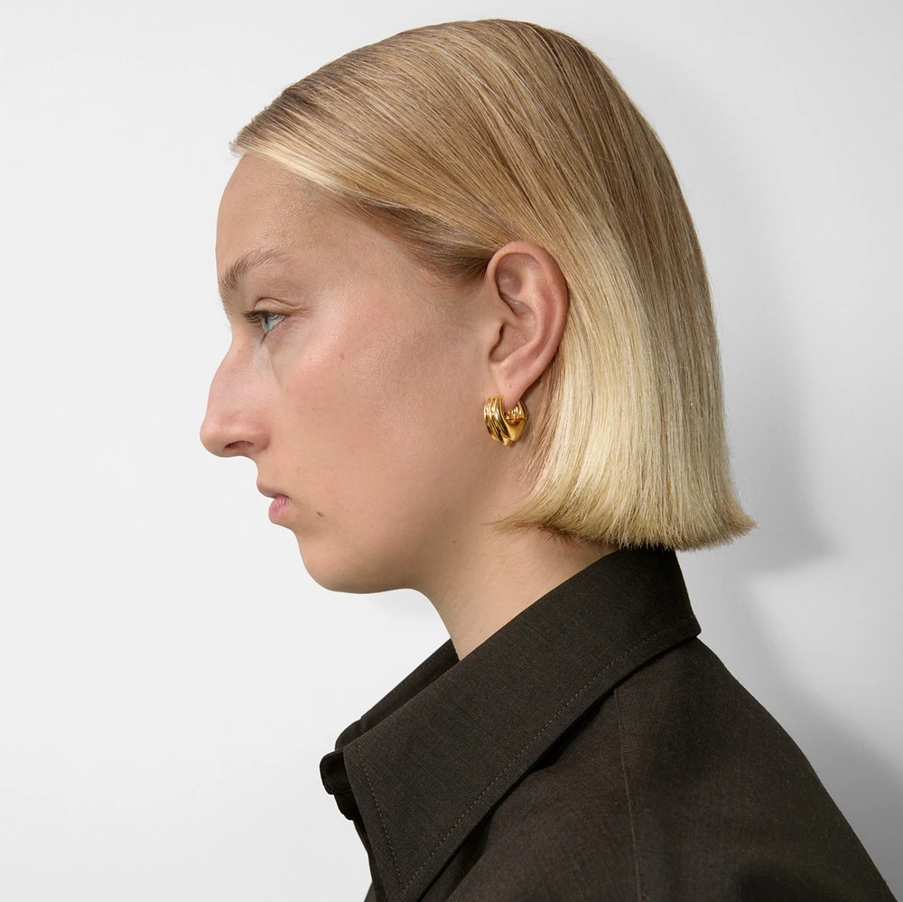 Thorn Triple Hoop Earrings in Gold - Women | Burberry® Official