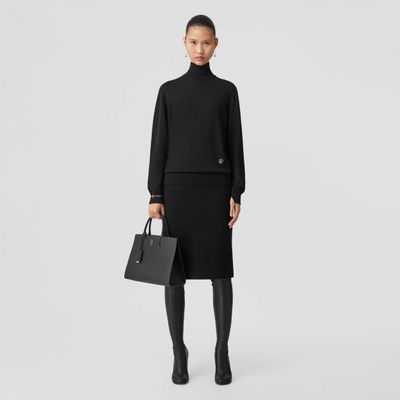 Technical Wool Felt Pencil Skirt Black - Women | Burberry® Official