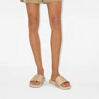 Check Slides in Teacup - Women, Technical | Burberry® Official