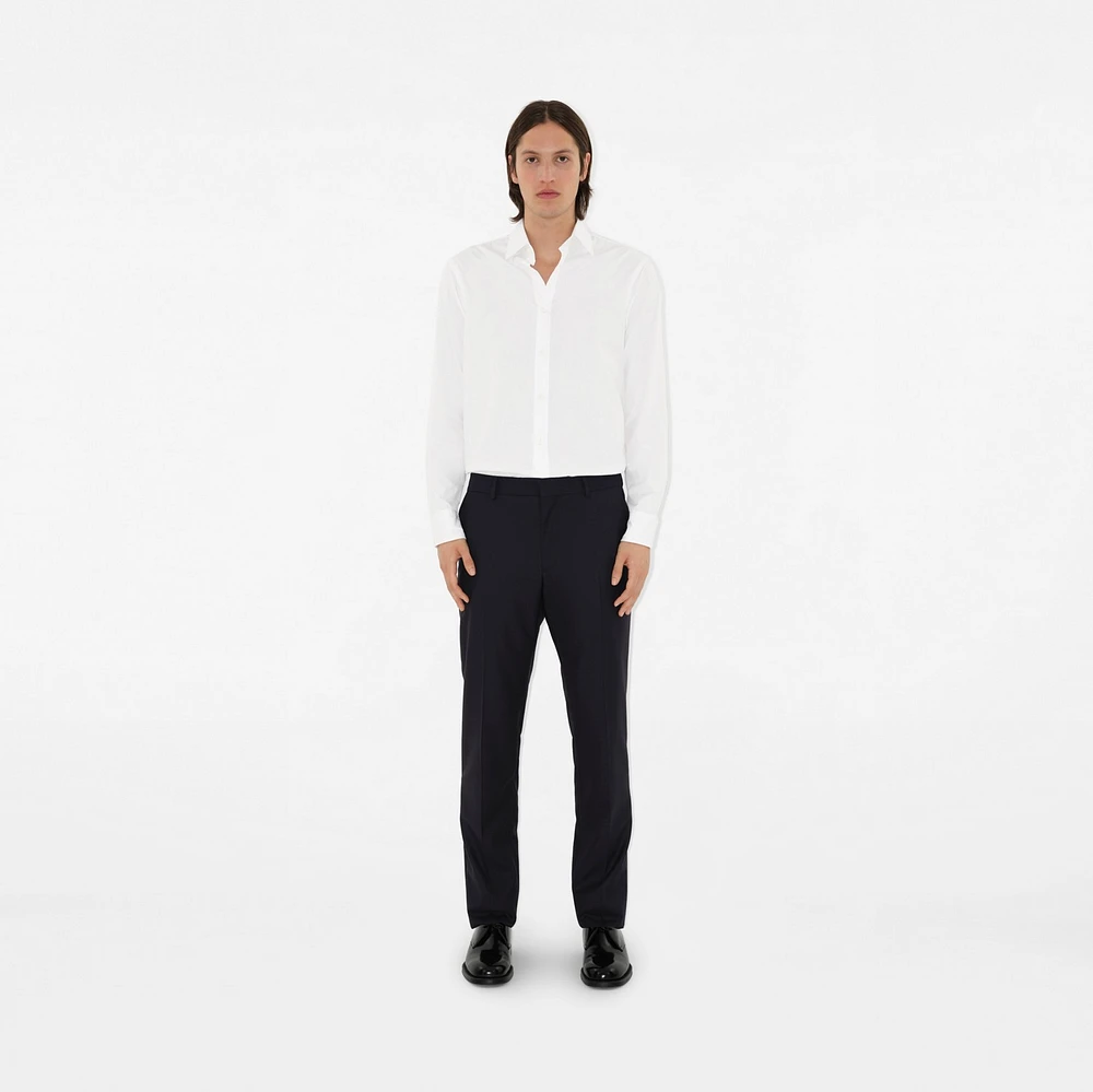 Wool Tailored Trousers in Dark navy - Men | Burberry® Official