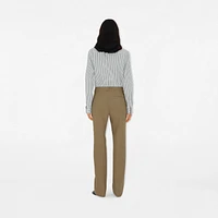 Wool Tailored Trousers in Linden/mountain - Women | Burberry® Official