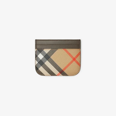 Check Card Case in Sand - Women | Burberry® Official