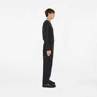 Cotton Blend Cargo Trousers in Black - Men | Burberry® Official