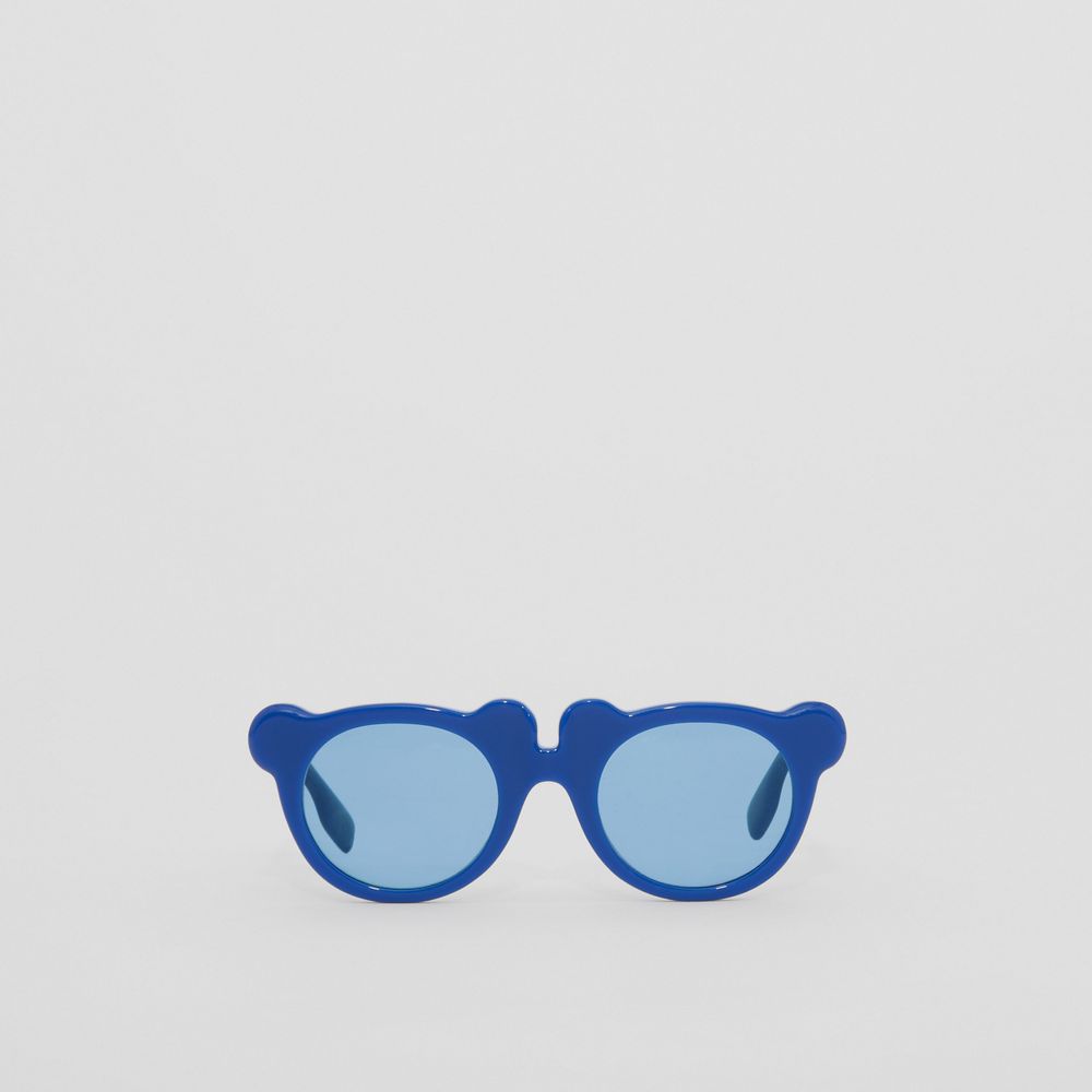 Teddy Bear Frame Sunglasses in Canvas Blue - Children | Burberry® Official