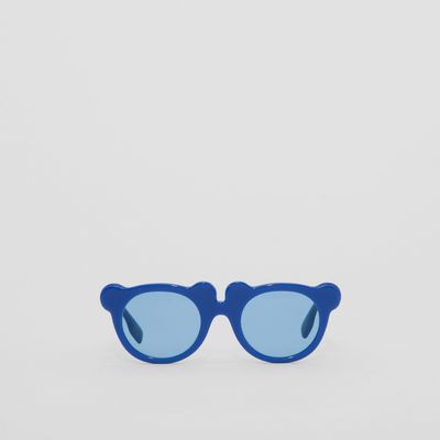 Teddy Bear Frame Sunglasses in Canvas Blue - Children | Burberry® Official