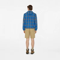 Reversible Check Hooded Jacket in Hyacinth blue - Men | Burberry® Official