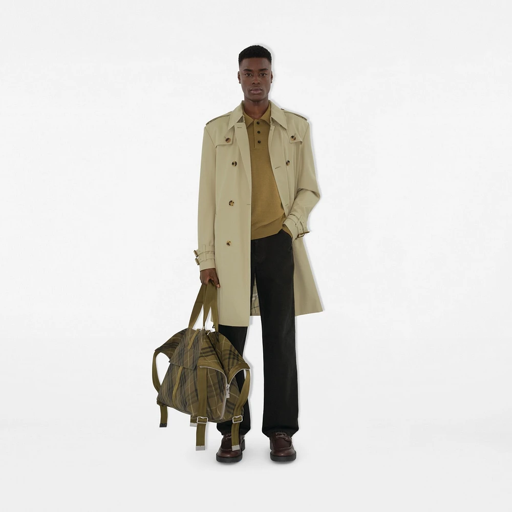 Mid-length Gabardine Trench Coat in Skylark - Men | Burberry® Official